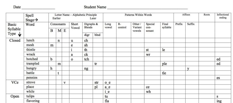 developmental spelling analysis